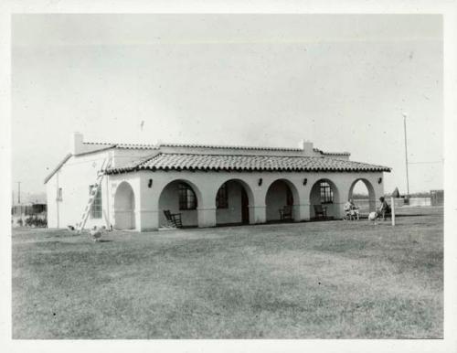 Scan of photograph from Judge Burt Cosgrove photo album.Municipal airport office Tucson Ariz.