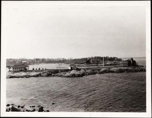 Scan of photograph from Judge Burt Cosgrove photo album.  1931 Marblehead Mass.  To north from Ft. Sewell.