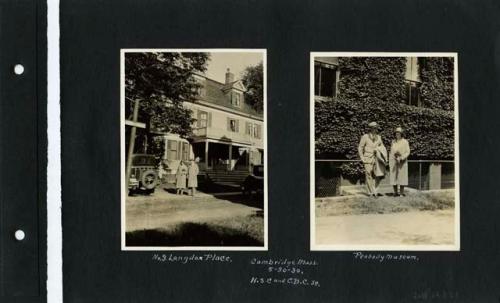 Scan of page from Judge Burt Cosgrove photo album.Cambridge Mass. 5-30-30 H.S.C and C.B.C. Jr.