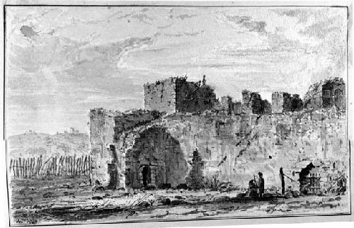 Alamo at San Antonio, Texas, Dec. 1848. Water color by Seth Eastman