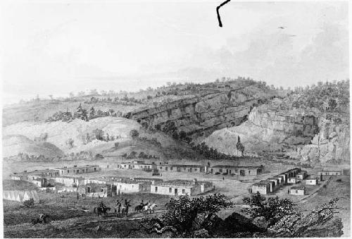 Fort Defience at Canoncito Benito, New Mexico; Engraved by S. Eastman