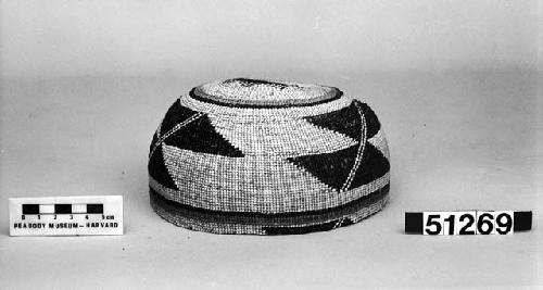 Hat, from the collection of the mother of Mrs. C.P. Waldinger, ca. 1912. Twined, one-face overlay.