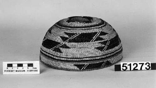 Hat, from the collection of the mother of Mrs. C.P. Waldinger, ca. 1912. Twined, one-face overlay.