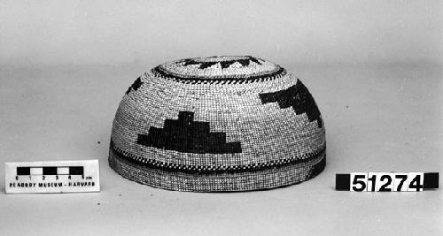 Hat, from the collection of the mother of Mrs. C.P. Waldinger, ca. 1912. Twined, one-face overlay.