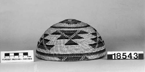 Hat, from the collection of the brothers of Mrs. J.M. Robinson, 1883-1925. Twined, one-face overlay.