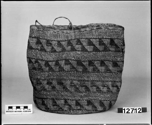 "Sally bag." From the collection of the brothers of Mrs. J.M. Robinson, 1883-1925. Twined.