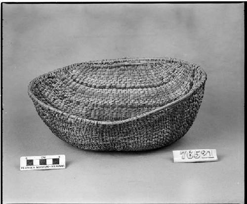 Scoop-shaped basket from the collection of G. Nicholson and C. Hartman. Twined.