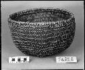 Utility basket made by Old Yaqui's woman, Murphy's. From the collection of G. Nicholson and C. Hartman. Open, diagonal twined.