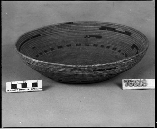 Food tray on bowl from the collection of G. Nicholson and C. Hartman. Coiled, bundle foundation.