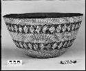 Mush or cooking bowl from the collection of Mrs. W. Perry. Coiled, bundle foundation.