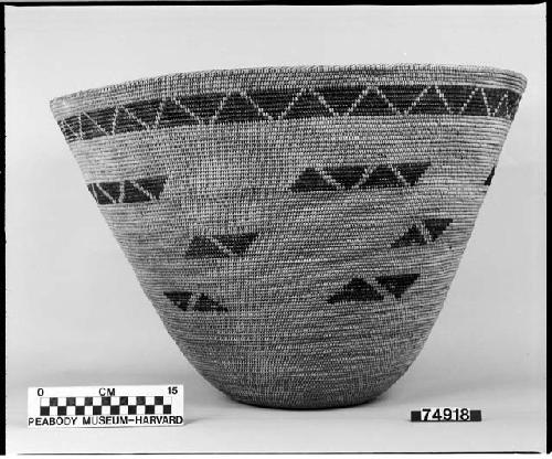 Feast bowl, made by Old Yaqui, Murphy's. From the collection of C. Hartman for G. Nicholson. Coiled, three-rod foundation.