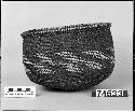 Utility basket or "mush pack," near North Fork. Collected by C. Hartman for G. Nicholson. Diagonal twined.