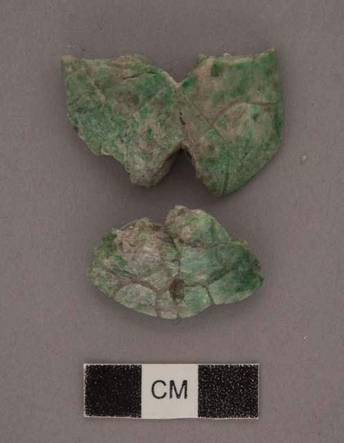 6 fragments of jade turtle carapace