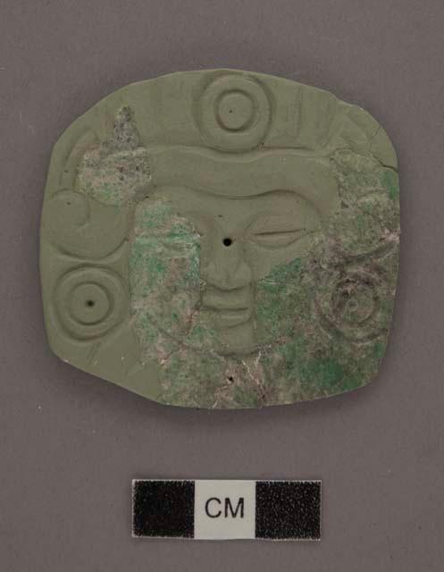 Thin jade plaque - thickness 2.9 mm.