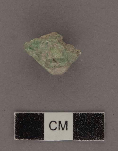 Fragment of jade human head - thickness, 12.1mm.