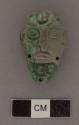 2 fragments of jade human head