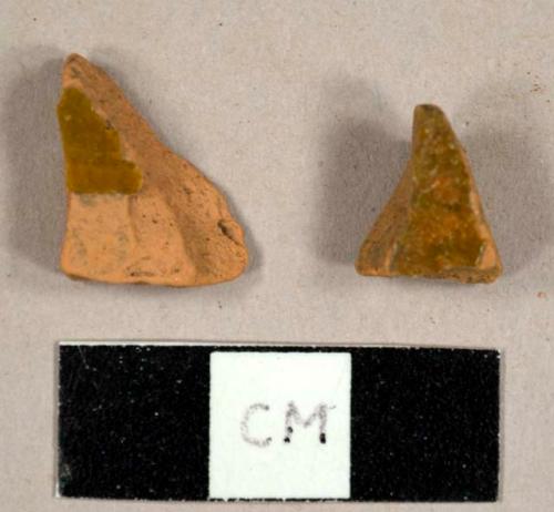 Lead-glazed refined redware sherds