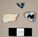 Blue transfer print pearlware sherds