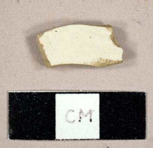 White salt-glazed stoneware sherd