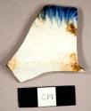 Blue shell-edged pearlware plate rim sherd