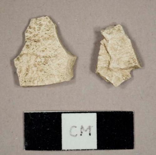 Refined earthenware sherds with no remaining glaze