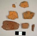 Red and orange brick fragments