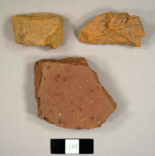 Brick fragments, including some possibly handmade and some possible tile fragments