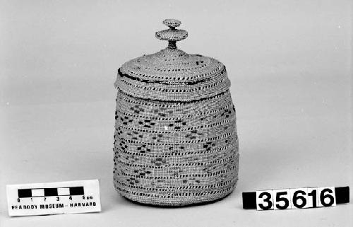 Lidded basket from the collection of L.T. and Swaim, Ca. 1900