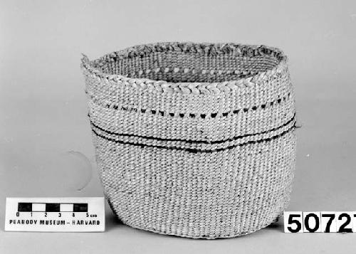 Cylindrical bag from the collection of E.W. Nelson