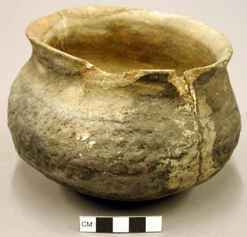 Plain pottery jar - small