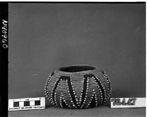 Beaded basket from the collection of G. Nicholson and C. Hartman