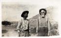 Clayton Wetherill and Uncle Jett  (Wade?) Kayenta 1914.