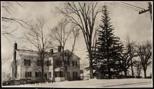 Scan of page from Judge Burt Cosgrove photo album.  Dr. Kidder's home, Andover, Mass.