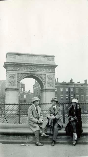 Scan of page from Judge Burt Cosgrove photo album.Washington Square New York, N.Y. May 1926