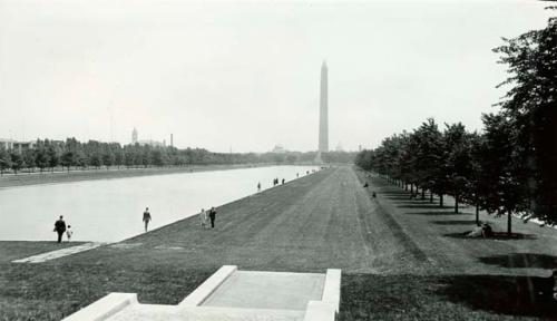 Scan of page from Judge Burt Cosgrove photo album.Washington Memorial, Washington D.C.