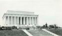 Scan of page from Judge Burt Cosgrove photo album. Lincoln Memorial