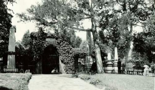 Scan of page from Judge Burt Cosgrove photo album.Washington's Tomb Mt.Vernon