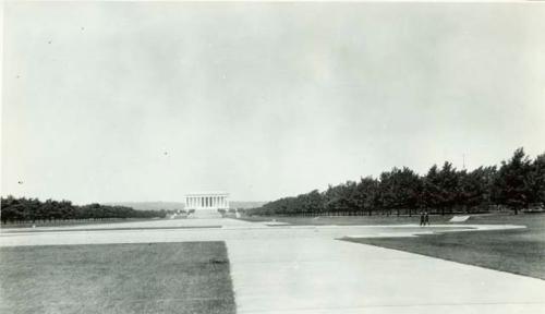 Scan of page from Judge Burt Cosgrove photo album.Lincoln Memorial