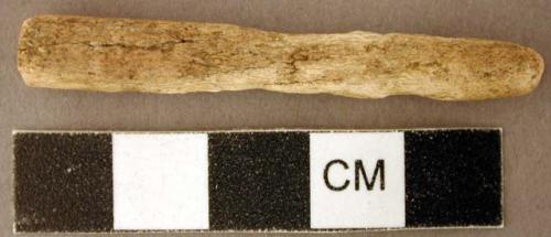 Organic, worked antler object, cylindrical