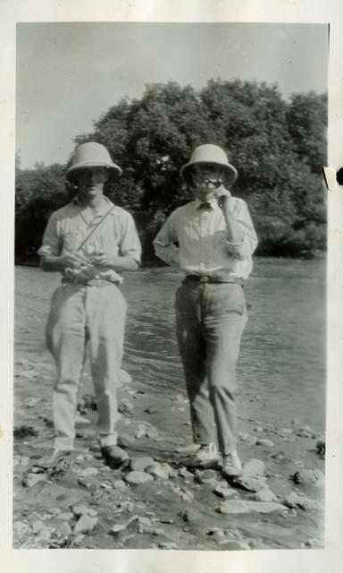 Scan of page from Judge Burt Cosgrove photo album.Wayne Underwood Chuck Weed