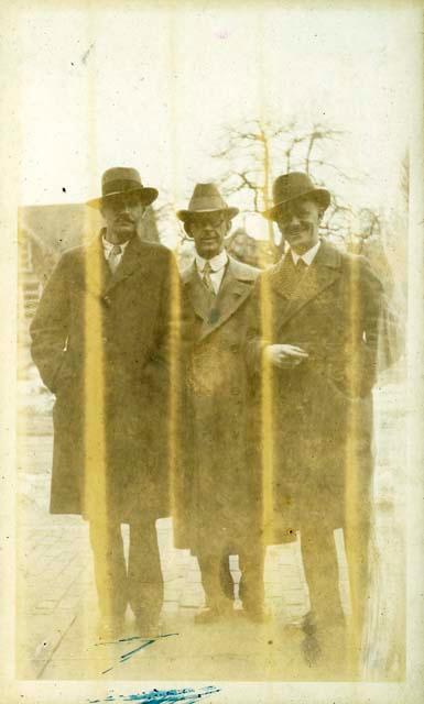 Scan of photograph from Judge Burt Cosgrove photo album.Karl Ruppert-C.B.C-F.H.Boland (of Ireland)