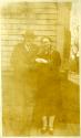 Scan of photograph from Judge Burt Cosgrove photo album."The Kids" Hattie and Karl Ruppert Jan.23-1927