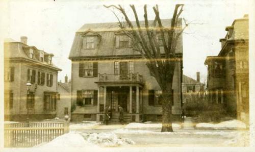 Scan of photograph from Judge Burt Cosgrove photo album.W.J. Moltman residence 1927 10 Sacramento St. Cambridge Mass.