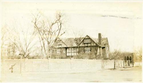 Scan of photograph from Judge Burt Cosgrove photo album.(To East) Dr. A.M. Tozzer Residence 7 Bryant St. Cambridge Mass. 1927
