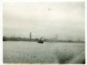 Scan of photograph from Judge Burt Cosgrove photo album.Boston Harbor 5/5/28 Leaving for New York