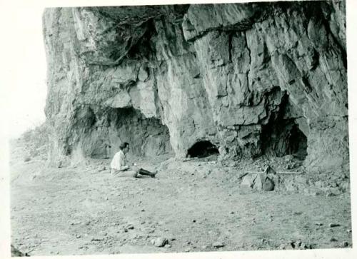 Scan of photograph from Judge Burt Cosgrove photo album."Picture Cave"