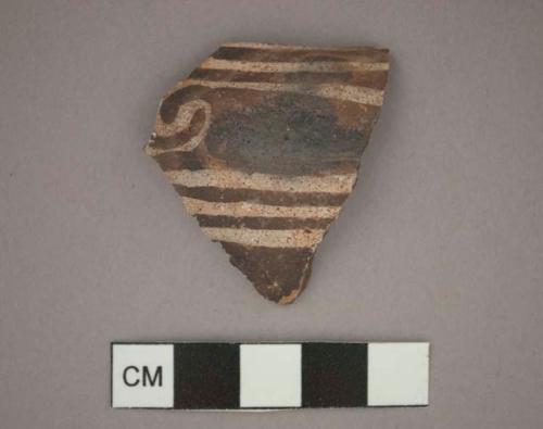 Ceramic vessel, painted bowl rimsherd