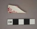 Ceramic sherd, whiteware with red transfer print