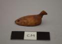 Bird figure, game piece, perforated - made from walrus tooth