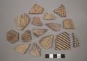 23 potsherds - painted on light (B4)